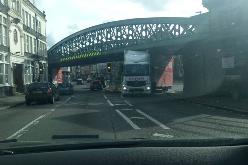 Bridge struck by HGV