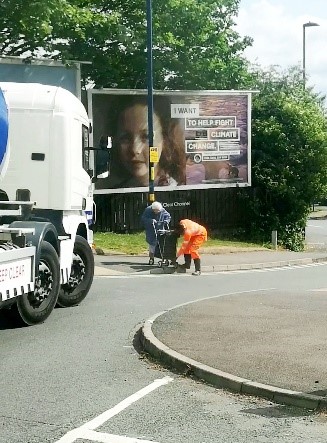 Hero trucker reunited with woman he helped to cross the road