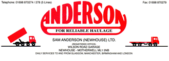 Sam Anderson Haulage Ltd